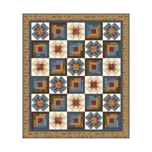Starlight Cabins Quilt Kit with Pattern featuring John Wayne American West for Riley Blake Designs, Finished Size 71&quot; x 83&quot;