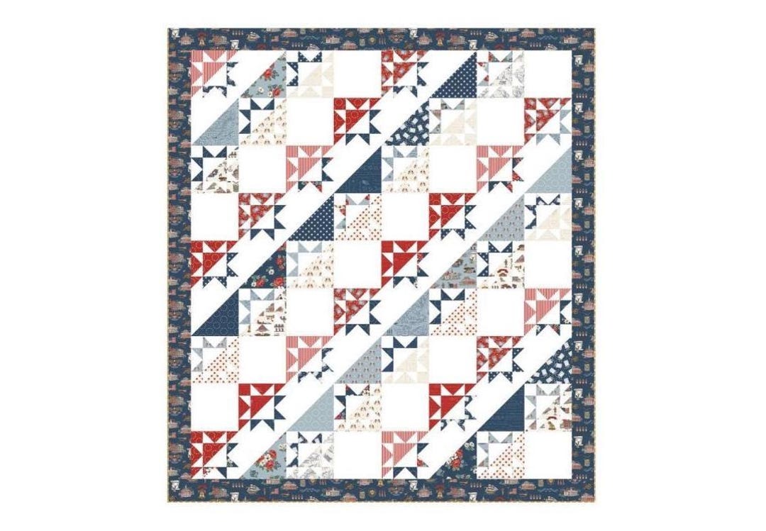 Liberty Stars and Stripes Quilt Kit With Pattern Featuring Independence ...