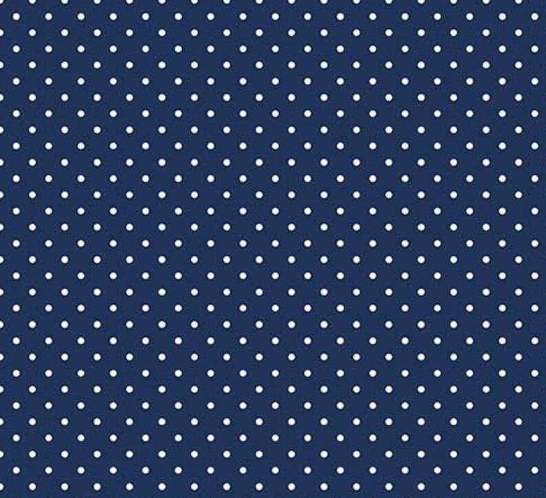 Mini April Navy Swiss Dot