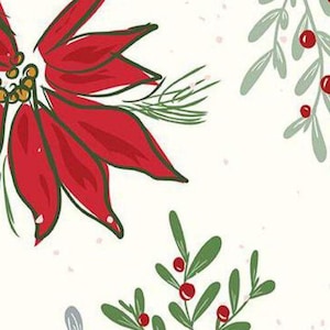 Wide Back Mistletoe & Holly Floral Cloud Beverly McCullough for Riley Blake Designs, 1/2 Yard - Cut Continuously, WB16409-CLOUD