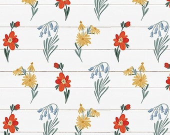 Farmhouse Summer Summer Wildflowers Off White by Echo Park Paper Co for Riley Blake, 1/2 Yard - Cut Continuously, C13631-OFFWHITE