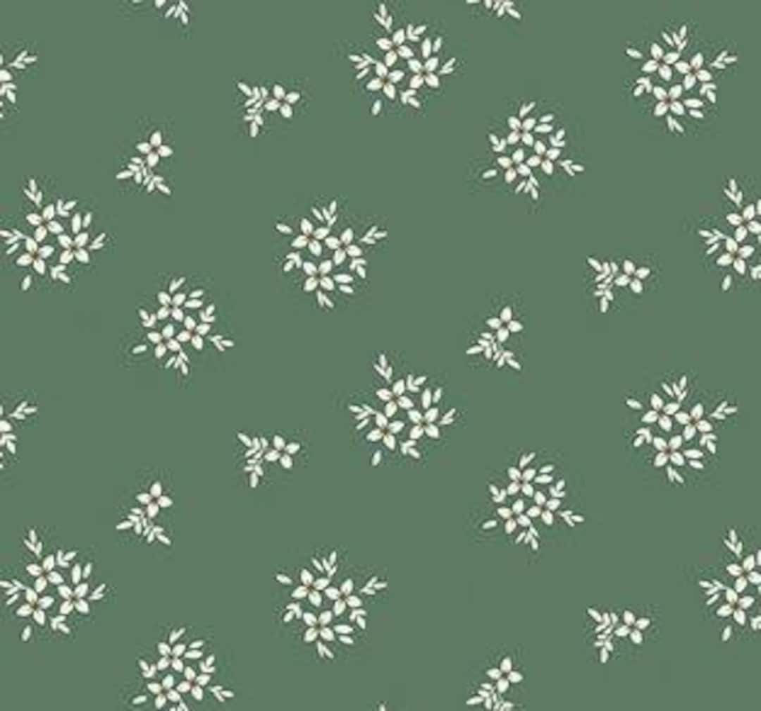 Morning Latte Ditsy Green by Sandy Gervais for Riley Blake Designs, 1/2 ...