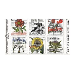 Sewing Seeds III Garden Patch Panel by J. Wecker Frisch for Riley Blake, 24&quot; x 43&quot;, PD15681-PANEL