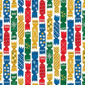 Deck The Halls Crackers by Liberty Fabrics, 1/2 Yard - Cut Continuously, 0166881B