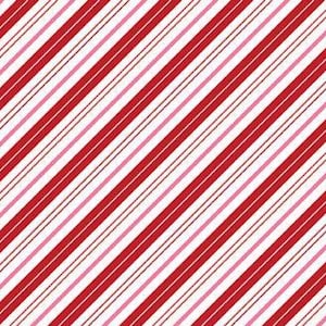Tela Claus & Co. Candy Cane Stripes Red de Melissa Mortenson para Riley Blake Designs, 0,5 metros - Corte continuo, C17747-RED