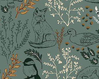 Let's Wander Main Teal by Casey Cometti for Riley Blake, 1/2 Yard - Cut Continuously, C16880-TEAL