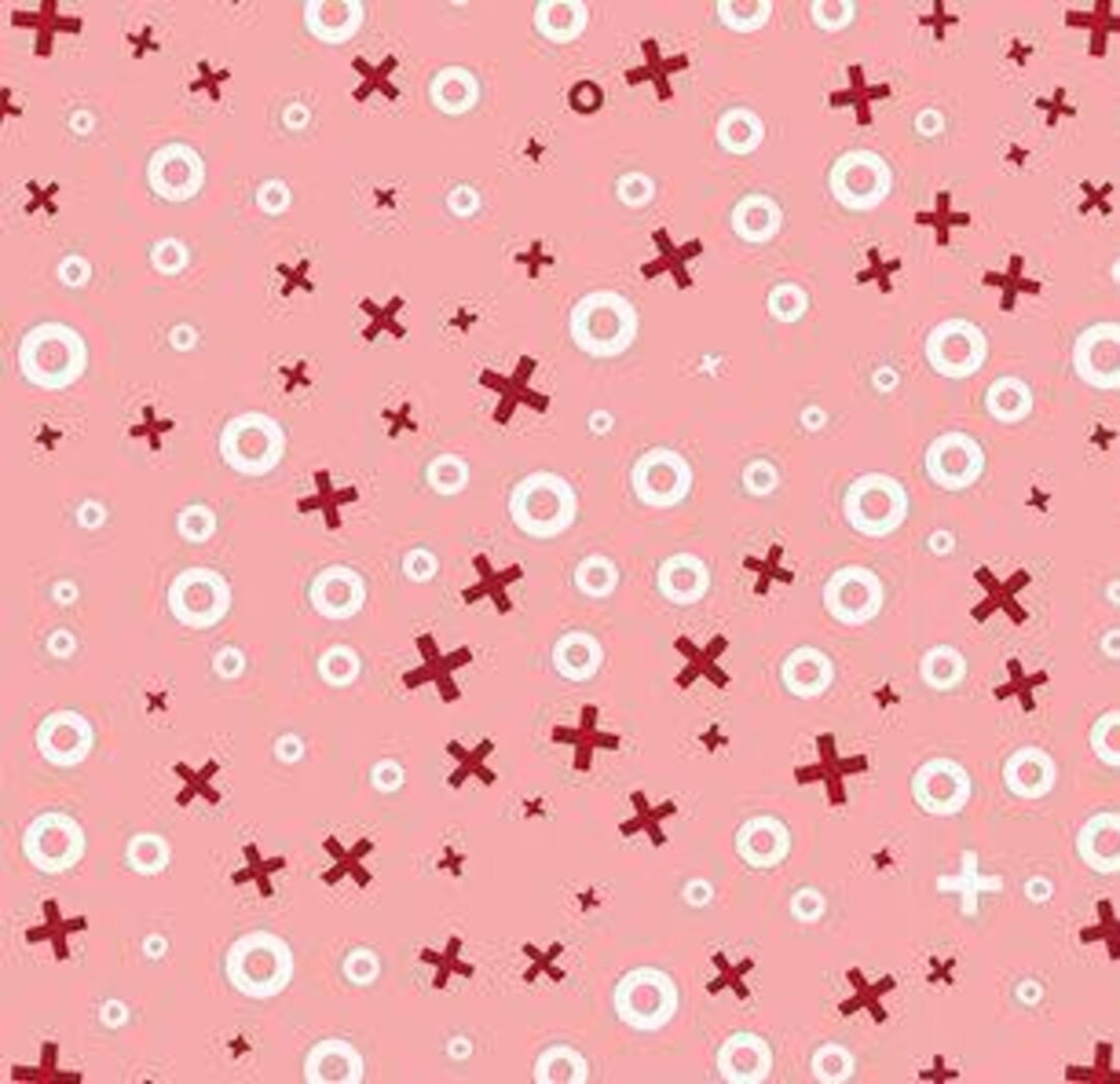 Love You Always Xos Coral by Sandy Gervais for Riley Blake Designs, 1/2 ...