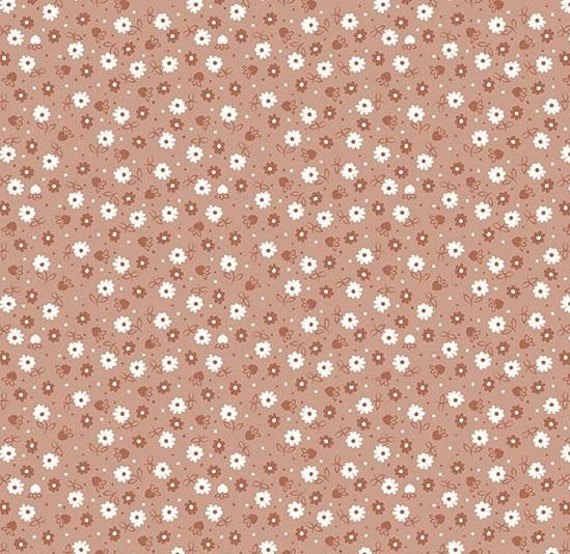 Granny Chic Daisy Brown by Lori Holt Bee in my Bonnet for Riley Blake Designs, 1/2 Yard - Cut Continuously, C8520-BROWN