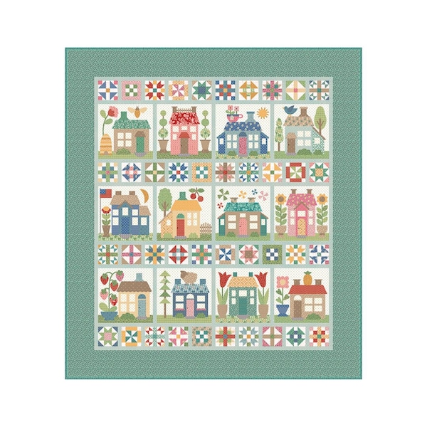 Home Town Sew Along Quilt Kit featuring Home Town by Lori Holt for Riley Blake Designs, Sew Along with Lori Holt