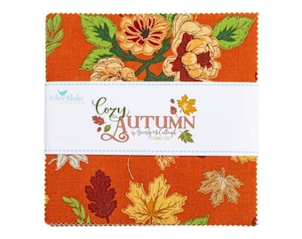 Cozy Autumn 5" Stacker (42 pieces) by Beverly McCullough for Riley Blake Designs,  5-17870-42