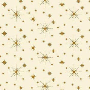 Glisten Stars Eggnog by Sandy Gervais for Riley Blake Designs, 1/2 Yard - Cut Continuously, C16227-EGGNOG