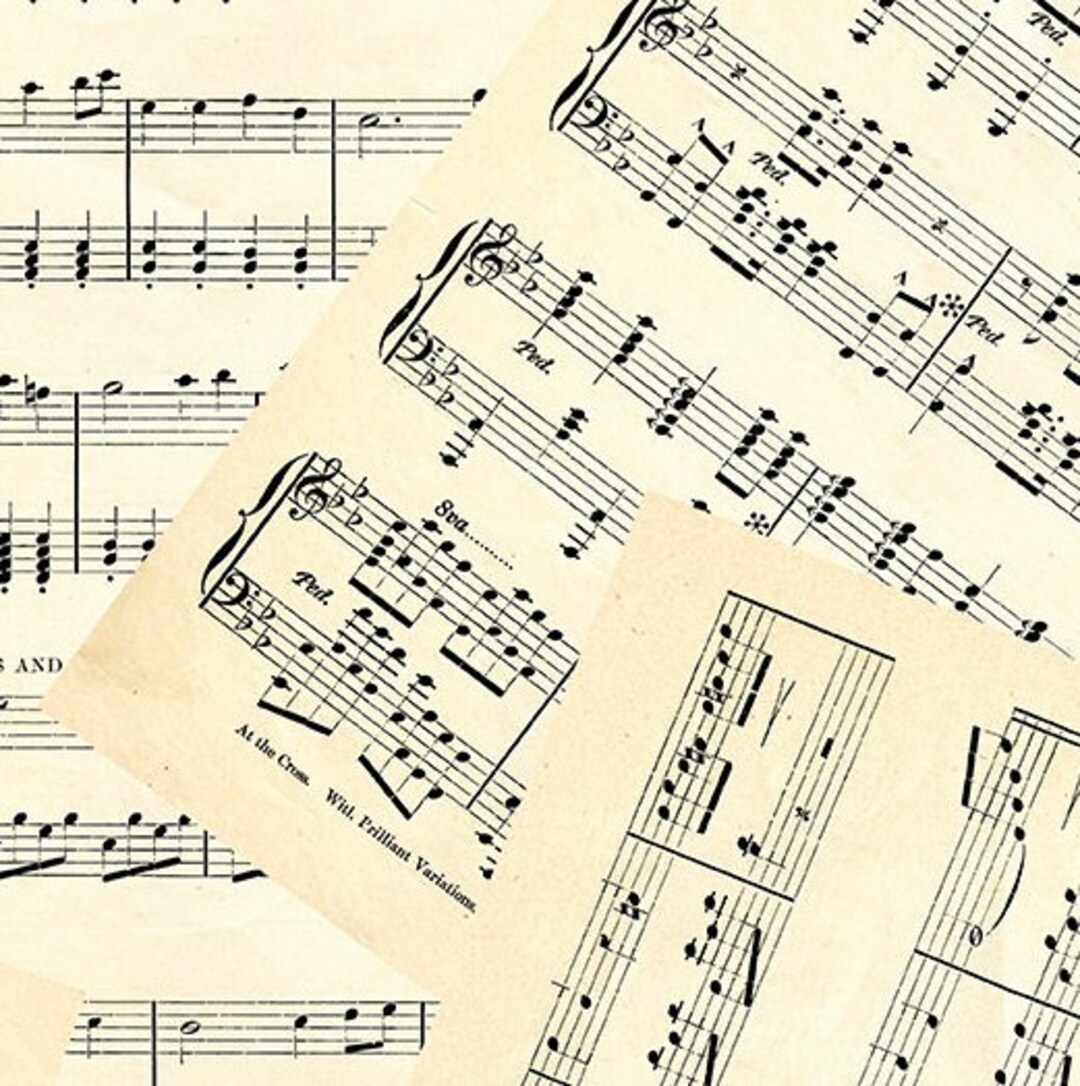 Art Journal Music Parchment by J. Wecker Frisch for Riley Blake Designs