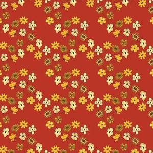 Fall&#39;s In Town Floral Red by Sandy Gervais for Riley Blake Designs, 1/2 Yard - Cut Continuously, C13515-RED