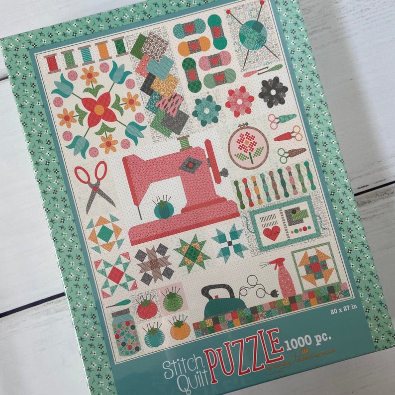 My Happy Place Quilt Puzzle Stitch Quilt Puzzle by Lori Holt Etsy