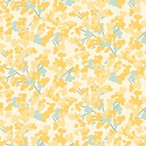 New Beginnings Blossoms Yellow by Sandy Gervais for Riley Blake Designs, 1/2 Yard - Cut Continuously, C15754-YELLOW
