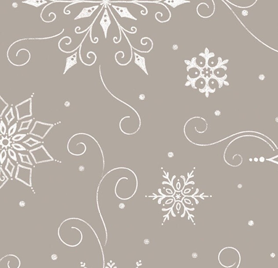 Wide Back Snowed in Gray by Heather Peterson for Riley Blake Designs ...