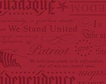 Independence Declaration Cherry Tart by The RBD Designers for Riley Blake Designs, 1/2 Yard - Cut Continuously, C17334-CHERRYTART
