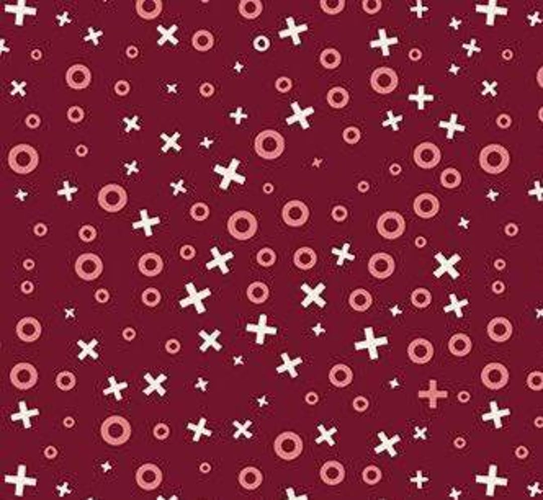 Love You Always Xos Burgundy by Sandy Gervais for Riley Blake Designs ...