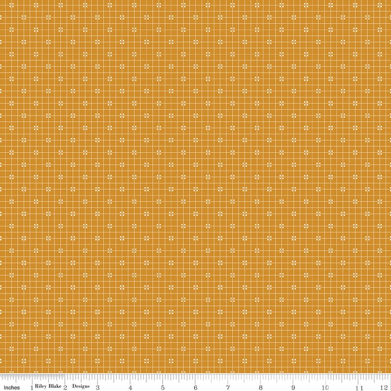 Prim Plaid Butterscotch, Lori Holt for Riley Blake, 1/2 Yard Cut Continuously, C9701-BUTTERSCOTCH image 2