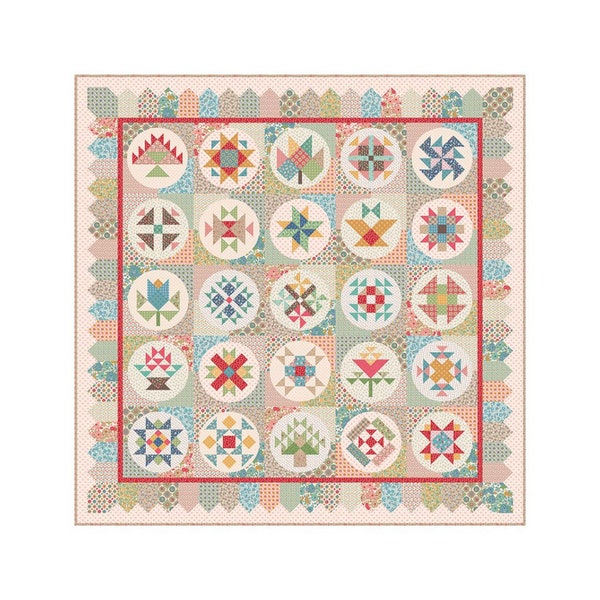 Mercantile Sampler Sew Along Quilt Kit featuring Mercantile by Lori Holt for Riley Blake Designs, Sew Along with Lori Holt