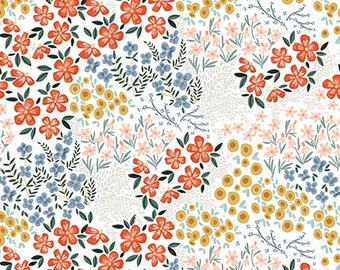 Farmhouse Summer Floral Off White by Echo Park Paper Co for Riley Blake, 1/2 Yard - Cut Continuously, C13632-OFFWHITE