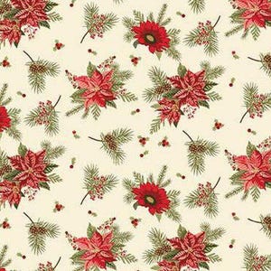 Glisten Floral Eggnog by Sandy Gervais for Riley Blake Designs, 1/2 Yard - Cut Continuously, C16223-EGGNOG