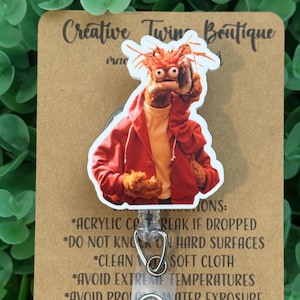 Pepe badge reel, badge reel topper, ID holder, gift idea nurse teacher healthcare worker