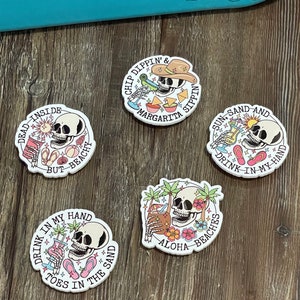 Beach Bogg bag charms, beach, skeleton, bogg bag accessories, bogg bit,  bogg bag hardware