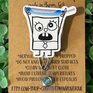 Doodle bob purewick Badge Reel for nurse or healthcare worker, funny badge reel, interchangeable, gift for healthcare worker