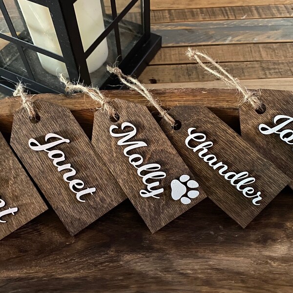 Wooden Name Tags - Etsy