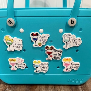 Wine bogg bag charms, bogg bag accessories