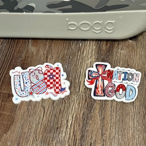 USA Bogg Bag Charm: 4th of July Acrylic Accessory