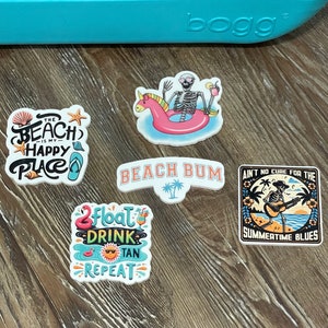 Beach Bogg Bag Charms: Summer Waterproof Acrylic Accessories