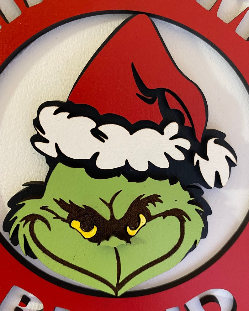 Grinchmas blend wood 3D coffee bar sign The Grinch decor Etsy
