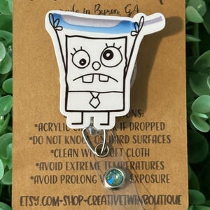 Doodle bob purewick Badge Reel for nurse or healthcare worker, funny badge reel, interchangeable, gift for healthcare worker