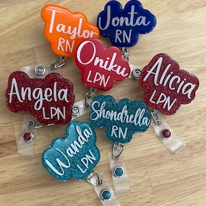 Personalized badge reel, name badge, badge reel for nurse, badge reel