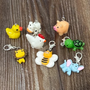 Badge Reel charm, Animal charms, zipper pulls, charm, charm for badge reels