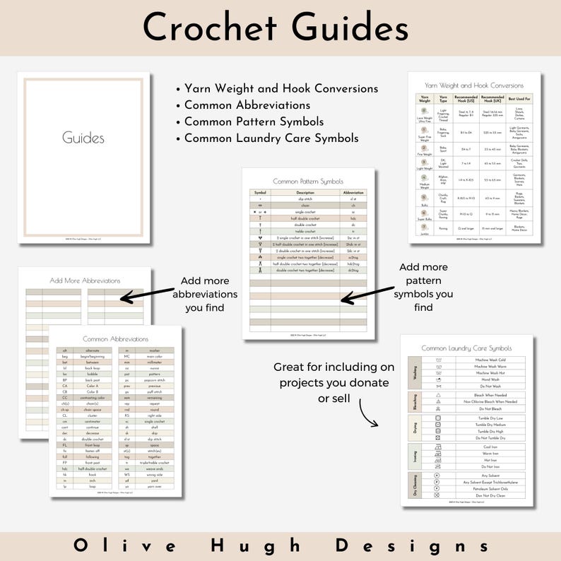 Crochet Planner Printable PDF • Project Organizer • Trackers ...