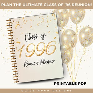 Class of 1996 Reunion Planner • Printable PDF Organizer • Includes Checklists, Trackers, Schedules, & Templates for Your 1996 Alumni Reunion