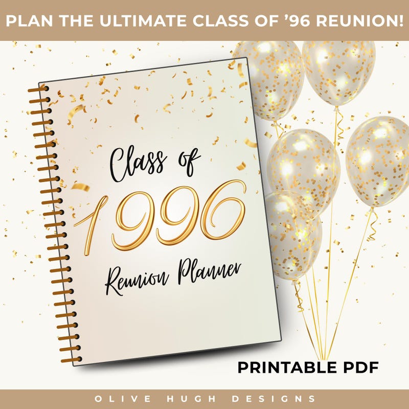 Class Reunion Program Template - Etsy