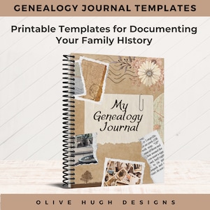 Sjablonen voor genealogisch dagboek • Voorouderprofielen • Onderzoeksplanning • Stambomen • Tijdlijnen • Documenteer uw familiegeschiedenis • Pdf-bestanden