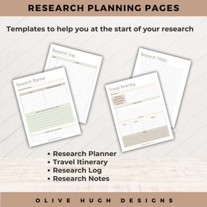 Genealogy Journal Templates • Ancestor Profiles • Research Planning ...