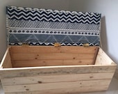 Reclaimed wooden ottoman