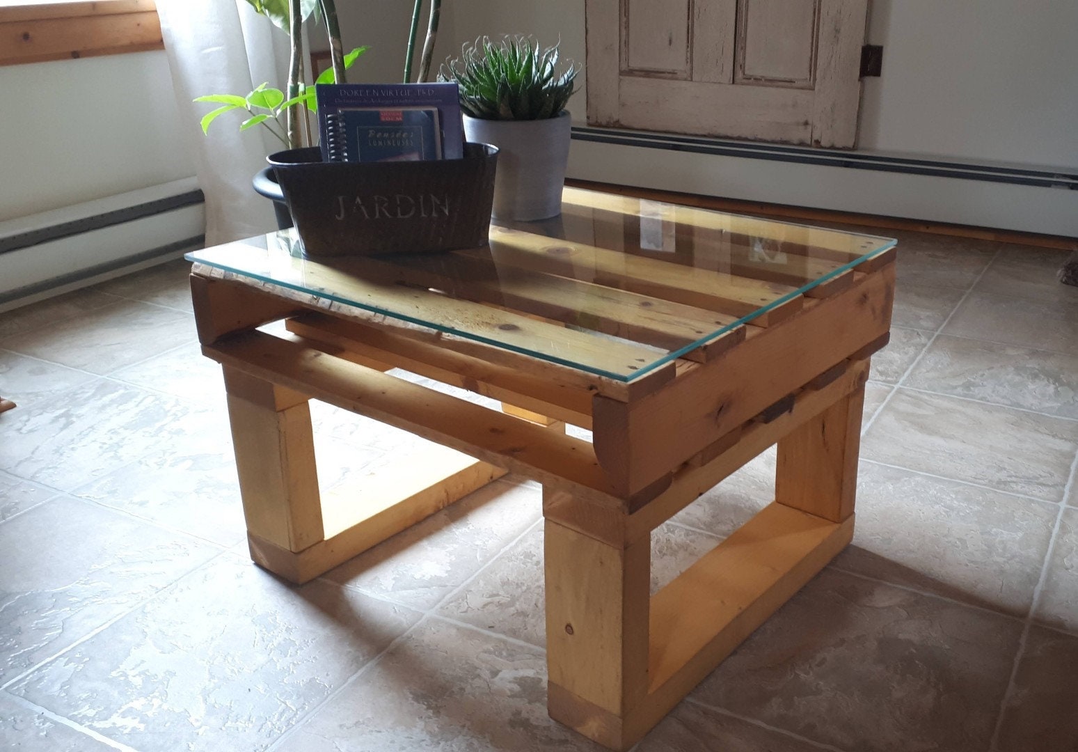 Pallet end on sale table for sale