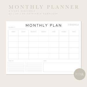 Daily Planner Weekly Planner Printable - Etsy
