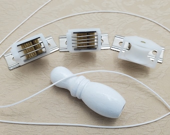 DIY Roman Shade Balloon Austrian Boat Shade Cord Locks, Cord Pulleys, or Wooden Tassel Pulls
