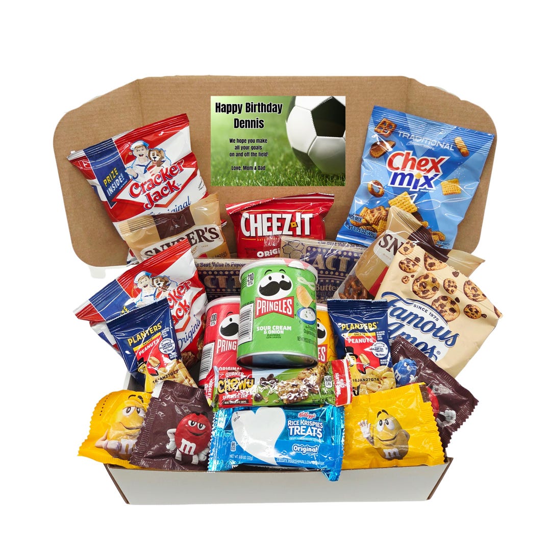 Soccer Snack Box With Customizable Card, Great for Athletes, Fans, Team ...