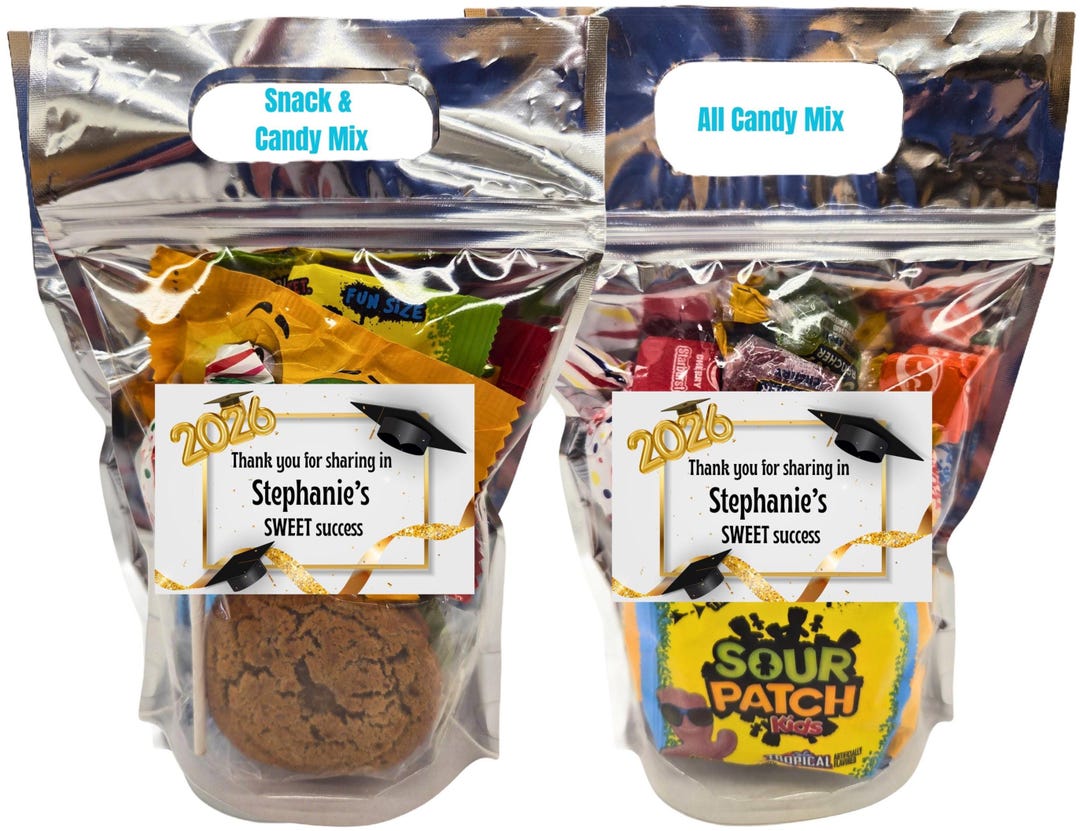 Snack Container Graduation Graduation & Commencement Filled Party Favor Goodie Bags With ...