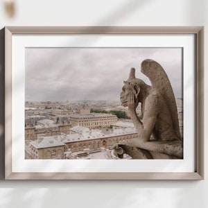 Gargoyle Wall Art | Notre Dame Wall Art | Notre Dame Gargoyle | Paris Wall Art | Parisian View | Notre Dame View | View from Notre Dame