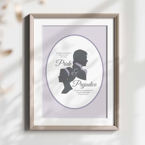 Printable | Pride and Prejudice | Jane Austen | Pride and Prejudice Wall Art | Book Wall Art | Novel Wall Art | Jane Austen Wall Art